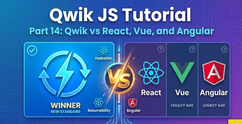 Qwik JS Tutorial – Part 14: Qwik vs React, Vue, and Angular